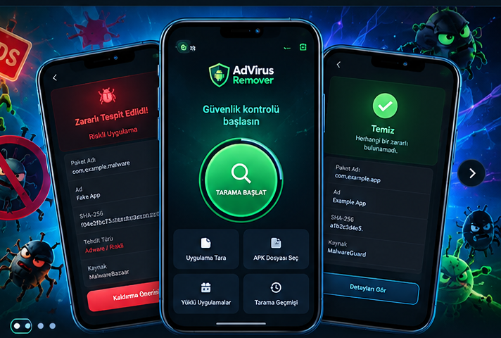 AdVirus Remover uygulama ekranları